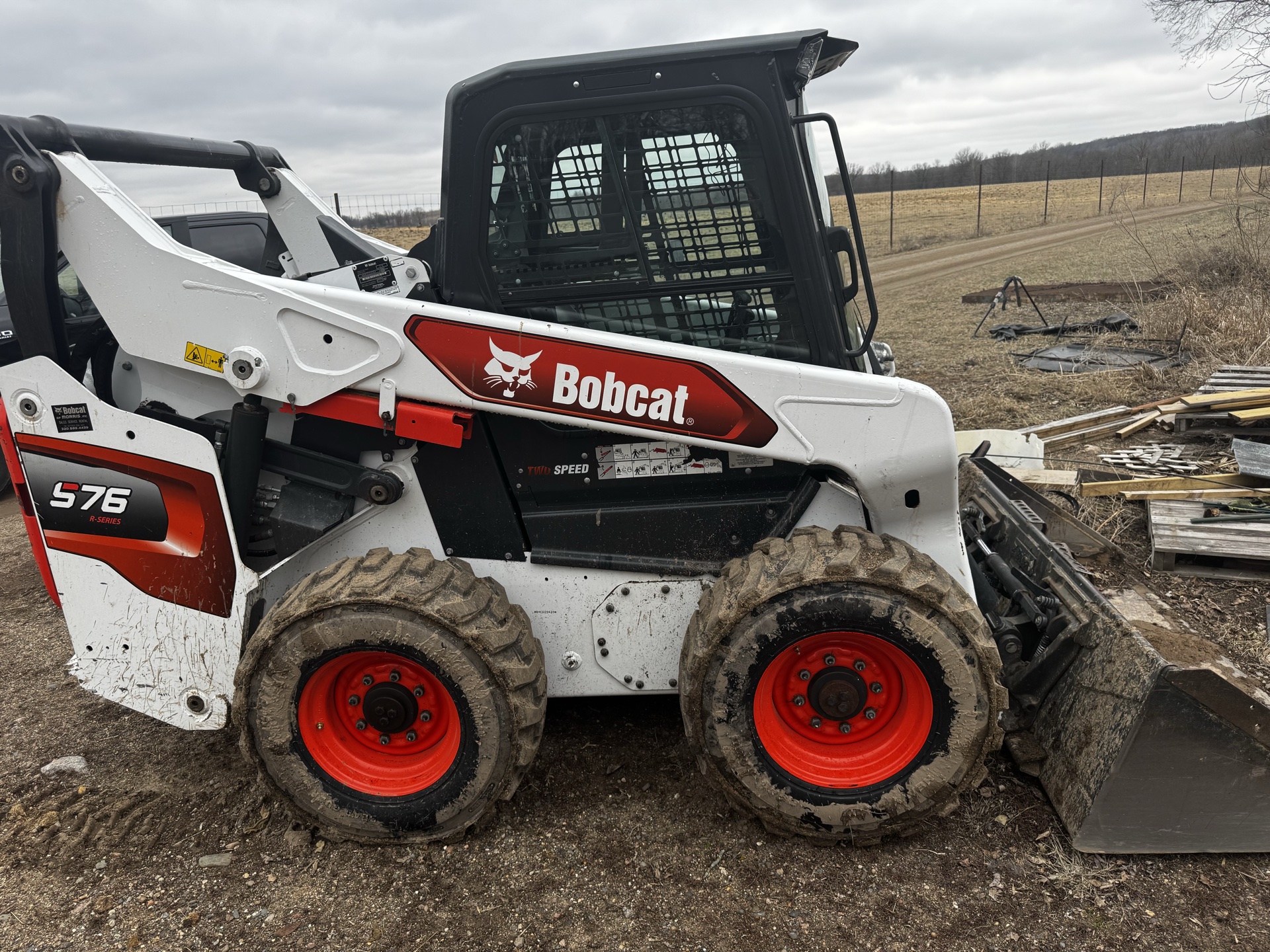 Freshly graded open land site