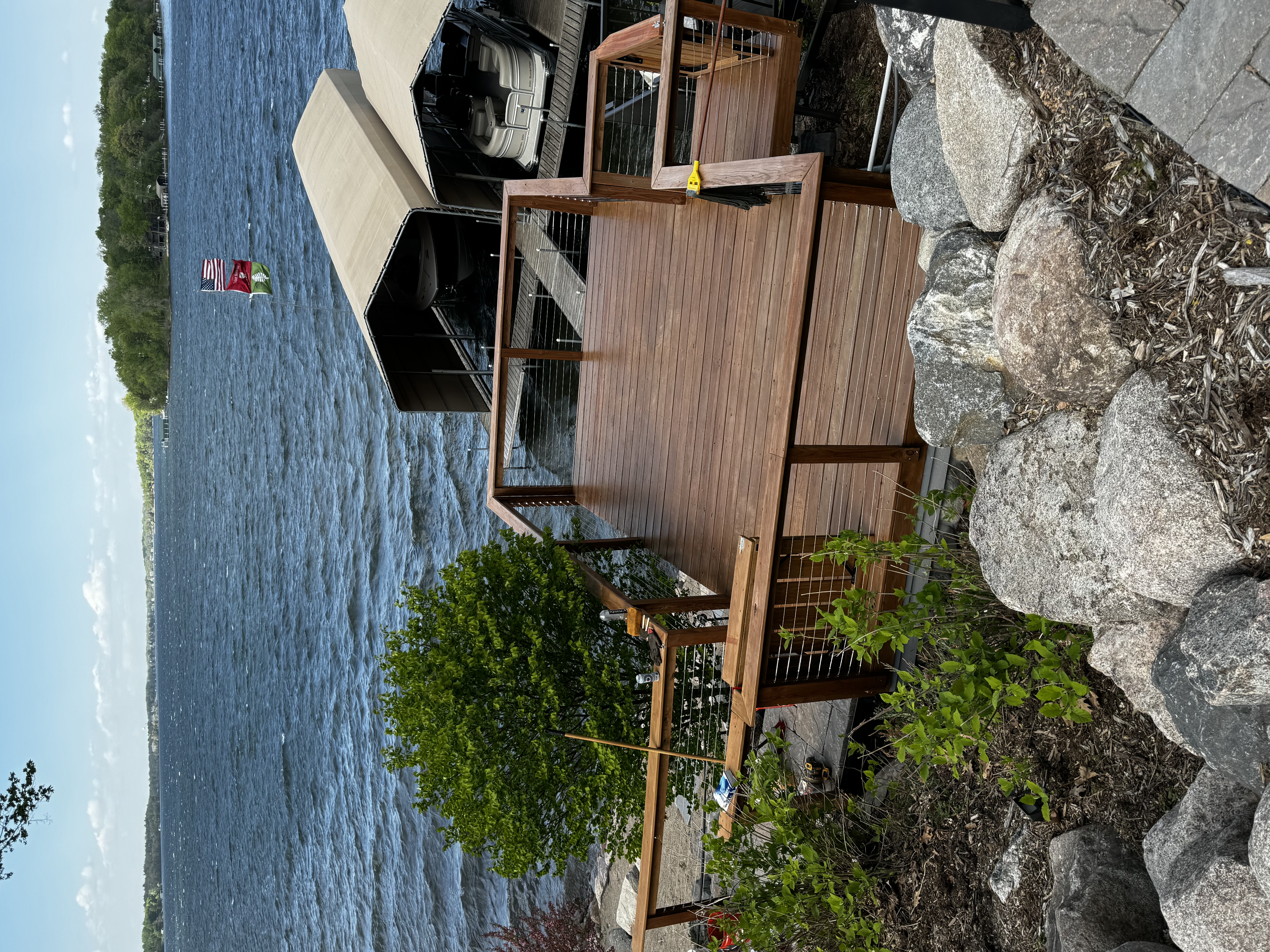 Custom lakeside deck construction Minnesota